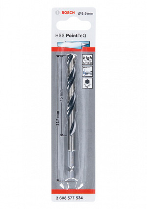 8,5-mm šestrobi sveder HSS PointTeQ
