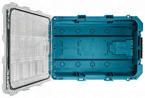 Globok srednji organizator s prozornim pokrovom