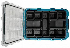 Globok srednji organizator s prozornim pokrovom