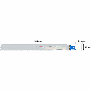 List PRO Thick Metal precise S1237HBF 1,1 x 25 x 300 mm, 5 kosov