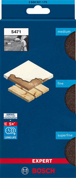Brusni blok EXPERT S471 Standard, 26 x 69 x 97 mm, srednja, fina, izjemno fina, 3 kosi