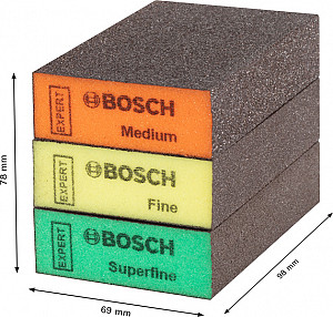 Brusni blok EXPERT S471 Standard, 26 x 69 x 97 mm, srednja, fina, izjemno fina, 3 kosi