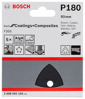 Brusni list PRO F355, 93 mm, G180, 5 kosov