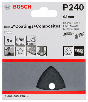 Brusni list PRO F355, 93 mm, G240, 5 kosov