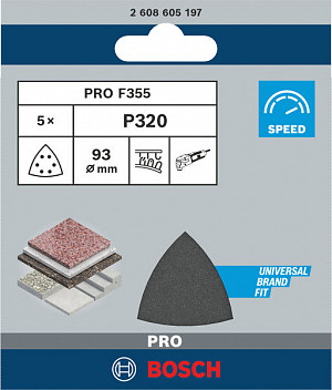 Brusni list PRO F355, 93 mm, G320, 5 kosov