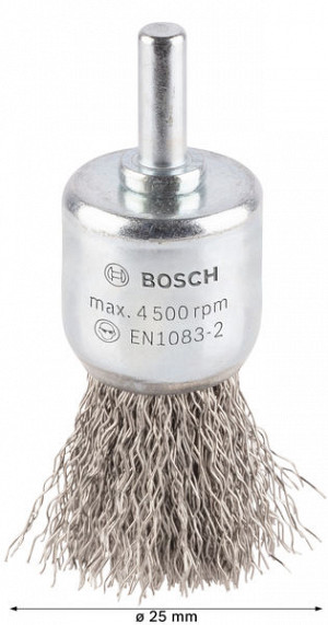 Čopičasta ščetka PRO Stainless Steel clean, ravno vpenjalno steblo, 25 x 0,3 mm
