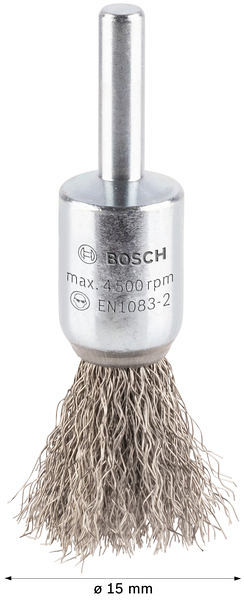 Čopičasta ščetka PRO Stainless Steel clean, ravno vpenjalno steblo, 15 x 0,2 mm