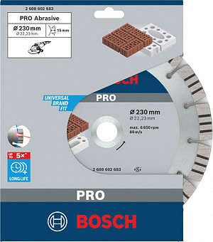 Diamantna plošča PRO Abrasive, 230 x 22,23 mm