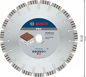 Diamantna plošča PRO Abrasive, 300 x 20/25,4 mm