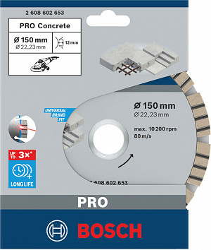Diamantna plošča PRO Concrete, 150 x 22,23 mm