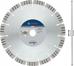 Diamantna plošča PRO Concrete, 230 x 22,23 mm