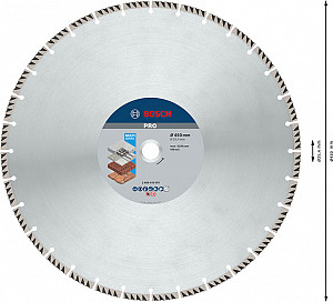 Diamantna plošča PRO Multi Material, 450 x 25,4 mm
