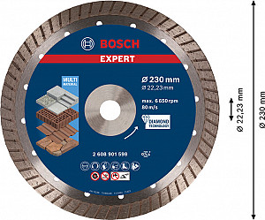 Diamantna rezalna plošča EXPERT MultiMaterial, 230 x 22,23 x 2,4 x 15 mm