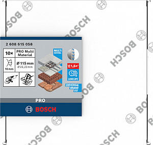 Diamantna rezalna plošča PRO Multi Material, 115 x 22,23 mm, 10 kosov