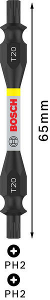 Dvostranski nastavek PRO Impact z indeksom Pick and Click, T20, 65 mm