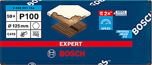 EXPERT C470 brusni papir brez lukenj za kotne brusilnike in svedre, 125 mm, G 100, 50 kosov