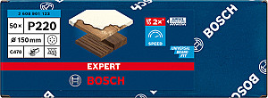 EXPERT C470 brusni papir s 6 luknjami za ekscentrične brusilnike, 150 mm, G 220, 50 kosov