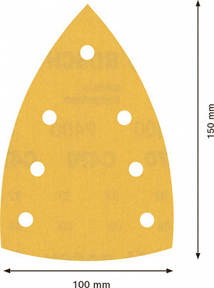 EXPERT C470 brusni papir s 7 luknjami za večnamenske brusilnike, 100 x 150 mm, G 400, 10 kosov