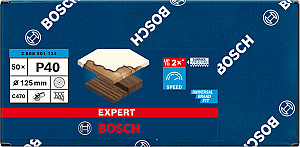 EXPERT C470 brusni papir z več luknjami za ekscentrične brusilnike, 125 mm, G 40, 50 kosov