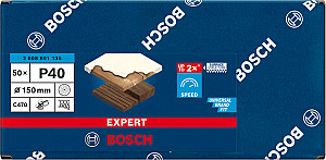 EXPERT C470 brusni papir z več luknjami za ekscentrične brusilnike, 150 mm, G 40, 50 kosov