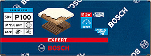 EXPERT C470 brusni papir z več luknjami za ekscentrične brusilnike, 150 mm, G 100, 50 kosov