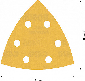 EXPERT C470 brusni papir za deltaste brusilnike, 93 mm, G 400, 5 kosov