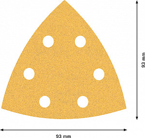 EXPERT C470 brusni papir za deltaste brusilnike, 93 mm, G 100, 50 kosov
