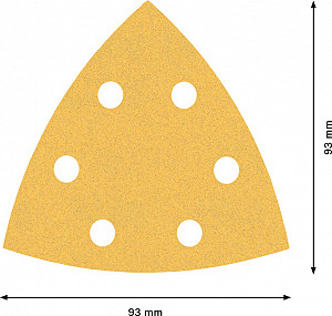 EXPERT C470 brusni papir za deltaste brusilnike, 93 mm, G 120, 50 kosov