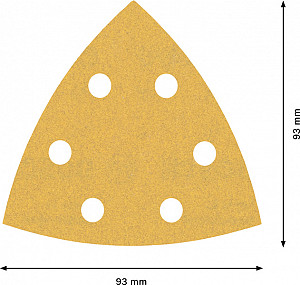 EXPERT C470 brusni papir za deltaste brusilnike, 93 mm, G 180, 50 kosov