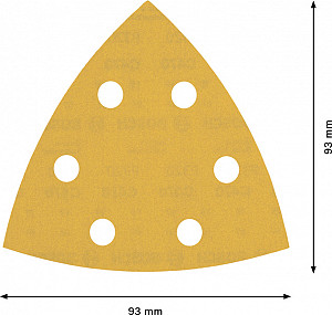 EXPERT C470 brusni papir za deltaste brusilnike, 93 mm, G 320, 50 kosov