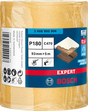 EXPERT C470 zvitek brusnega papirja za ročno brušenje, 93 mm, 5 m, G 180
