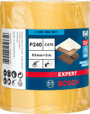 EXPERT C470 zvitek brusnega papirja za ročno brušenje, 93 mm, 5 m, G 240