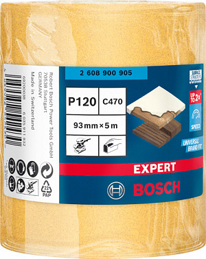 EXPERT C470 zvitek brusnega papirja za ročno brušenje, 93 mm, 5 m, G 120