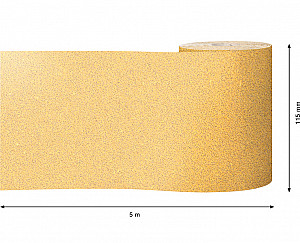 EXPERT C470 zvitek brusnega papirja za ročno brušenje, 115 mm, 5 m, G 60