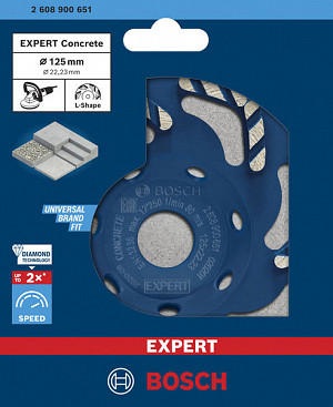 EXPERT Concrete diamantni lončasti brus, 125 x 22,23 x 4,5 mm