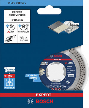 EXPERT HardCeramic X-LOCK diamantna rezalna plošča, 85 x 22,23 x 1,6 x 7 mm