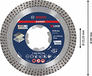 EXPERT HardCeramic X-LOCK diamantna rezalna plošča, 85 x 22,23 x 1,6 x 7 mm