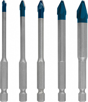 EXPERT HEX-9 HardCeramic komplet svedrov, 4/5/6/8/10 mm, 5 kosov
