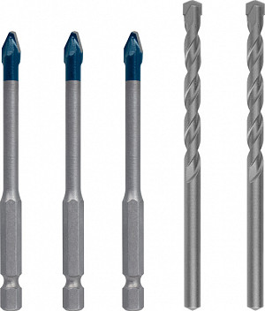 EXPERT HEX-9 HardCeramic mešani kompleti svedrov, 6 mm, 5 kosov