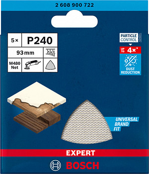 EXPERT M480 brusna mreža za deltaste brusilnike, 93 mm, G 240, 5 kosov