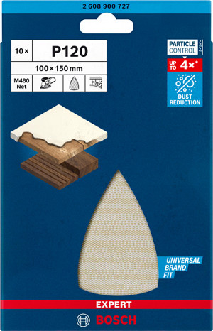 EXPERT M480 brusna mreža za večnamenske brusilnike, 100 x 150 mm, G 120, 10 kosov