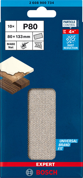 EXPERT M480 brusna mreža za vibracijske brusilnike, 80 x 133 mm, G 80, 10 kosov