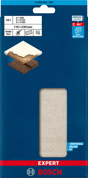 EXPERT M480 komplet brusnih mrež, 115 x 230 mm, 10 kosov
