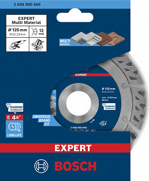 EXPERT MultiMaterial diamantna rezalna plošča, 125 x 22,23 x 2,2 x 12 mm