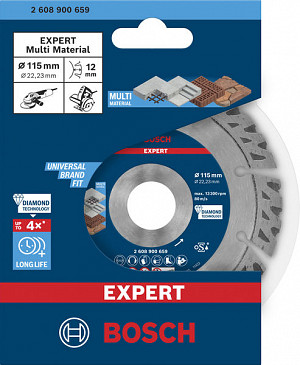 EXPERT MultiMaterial diamantna rezalna plošča, 115 x 22,23 x 2,2 x 12 mm