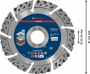 EXPERT MultiMaterial diamantna rezalna plošča, 125 x 22,23 x 2,2 x 12 mm