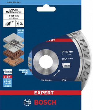 EXPERT MultiMaterial diamantna rezalna plošča, 150 x 22,23 x 2,4 x 12 mm