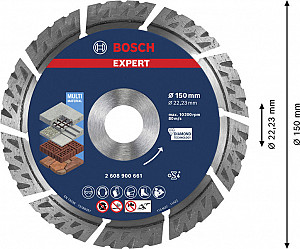 EXPERT MultiMaterial diamantna rezalna plošča, 150 x 22,23 x 2,4 x 12 mm