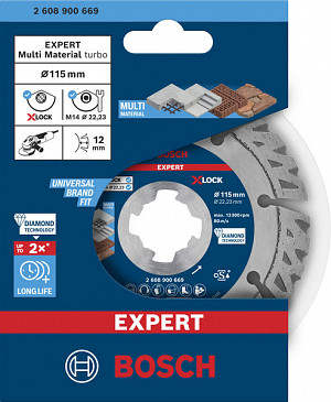 EXPERT MultiMaterial X-LOCK diamantna rezalna plošča, 115 x 22,23 x 2,4 x 12 mm