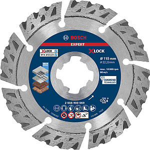 EXPERT MultiMaterial X-LOCK diamantna rezalna plošča, 115 x 22,23 x 2,4 x 12 mm